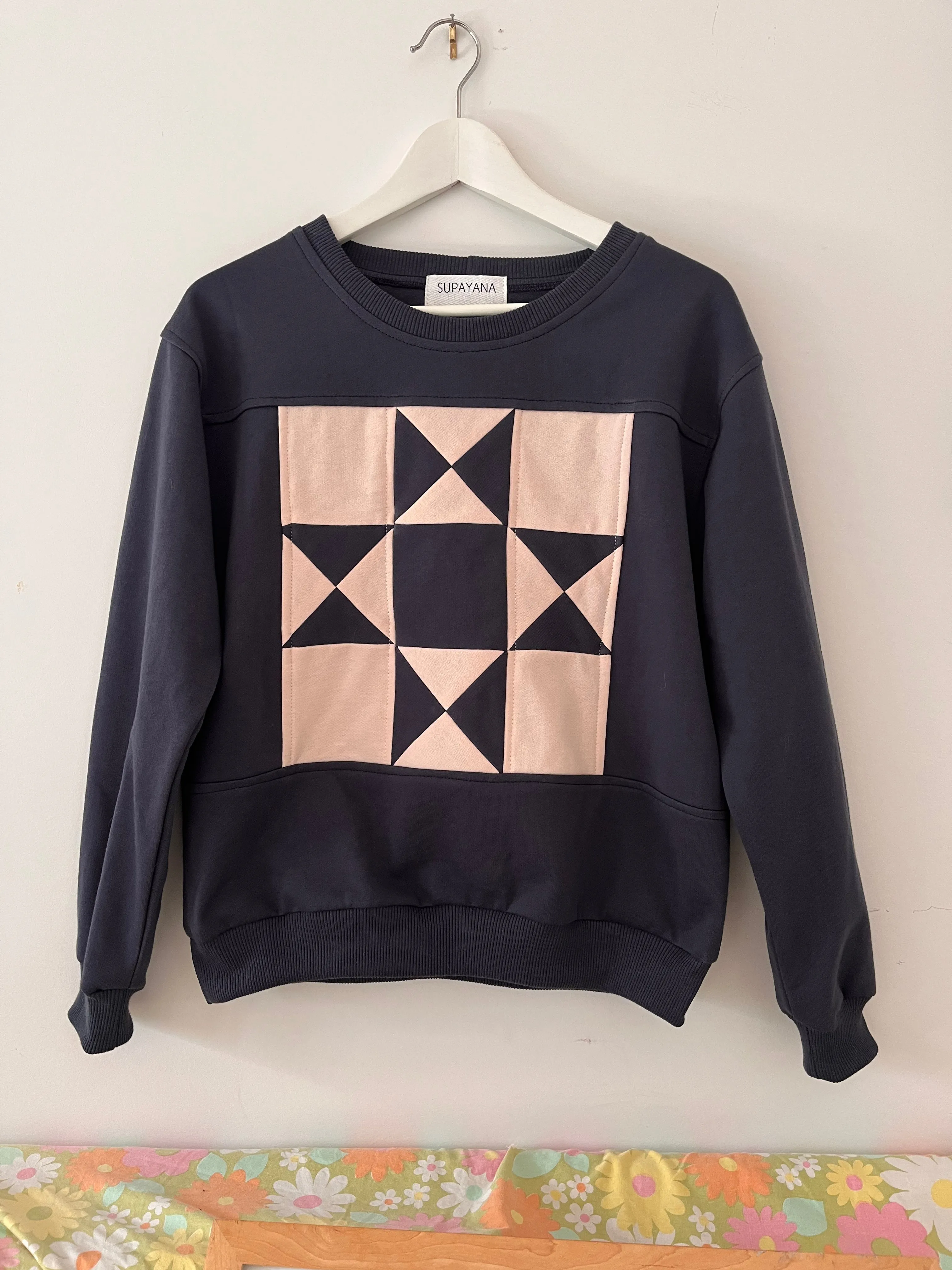 Organic cotton quilt sweatshirt