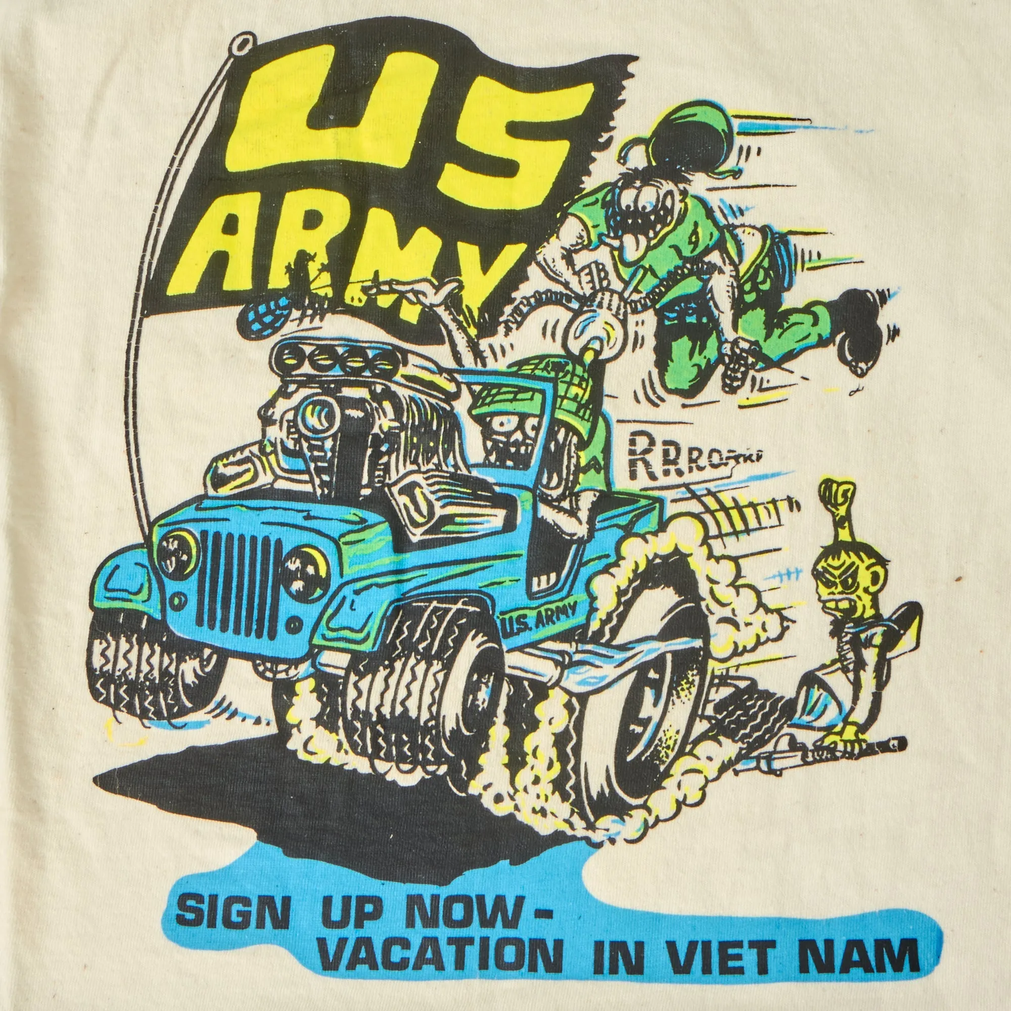 Original U.S. Vietnam War Era “Hot Rod Culture” Rat Fink T-Shirt and Water Decal Lot - (4) Items