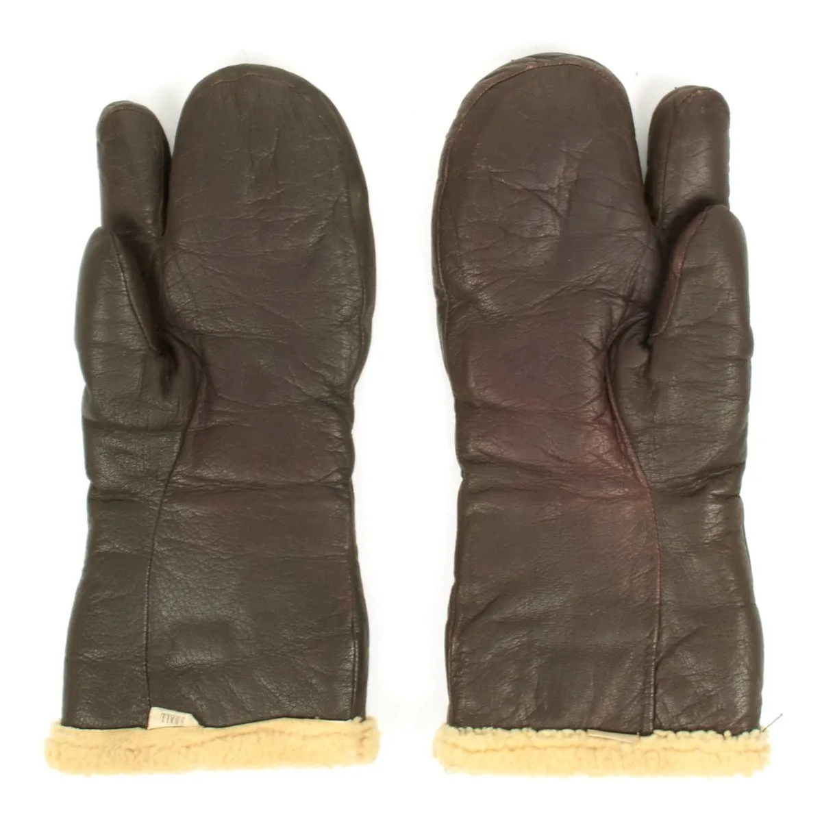 Original U.S. WWII Army Air Force A-9A Leather Flying Mitten Gloves