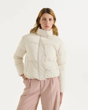 Ozaka cropped puffer-style down jacket Ivory