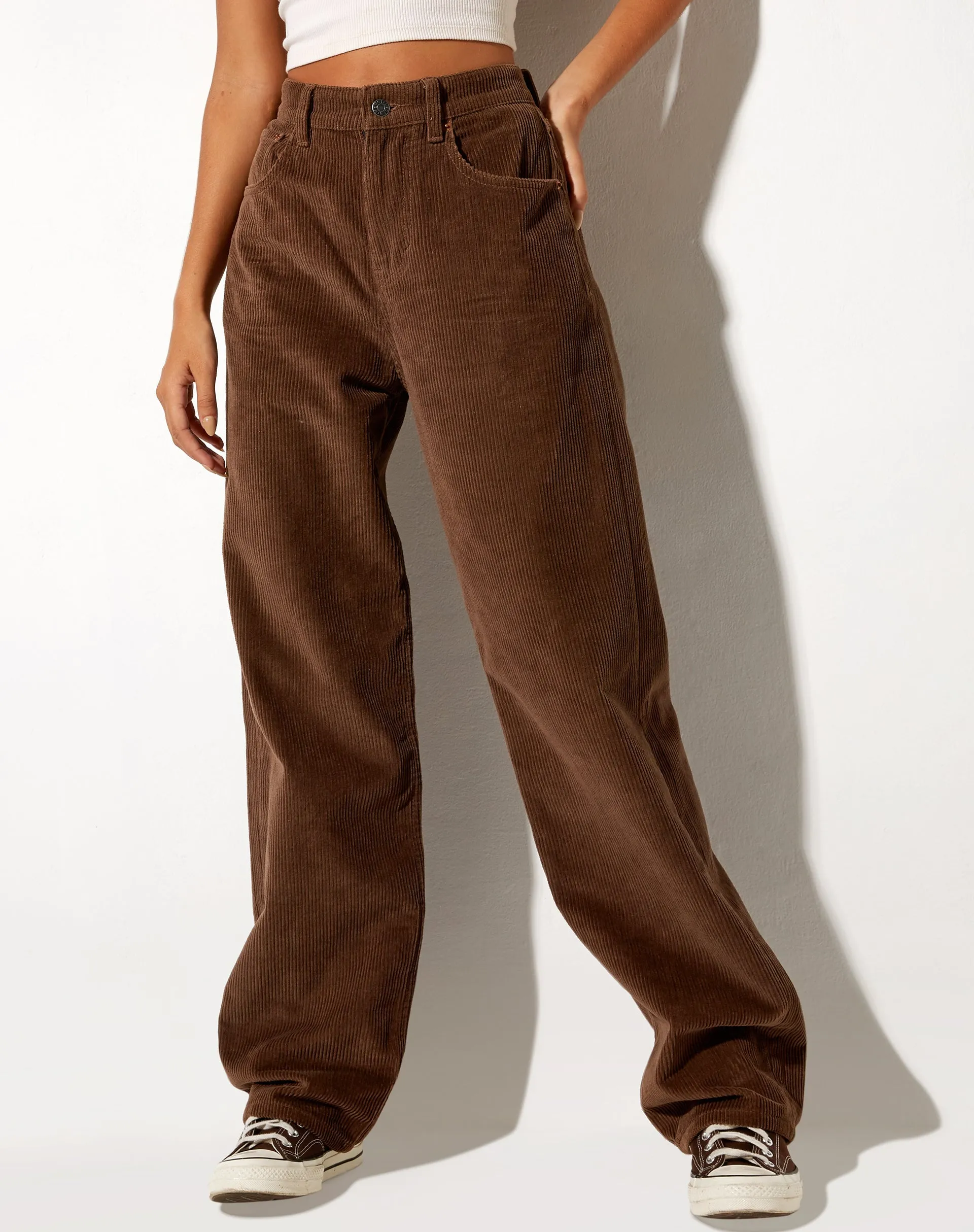 Parallel Jeans in Cord Dark Chocolate