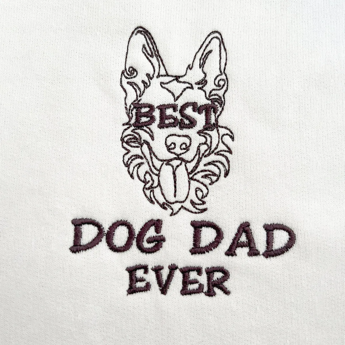 Personalized Best German Shepherd Dog Dad Ever Embroidered Polo Shirt, Custom Polo Shirt with Dog Name, Gifts For German Shepherd Lovers