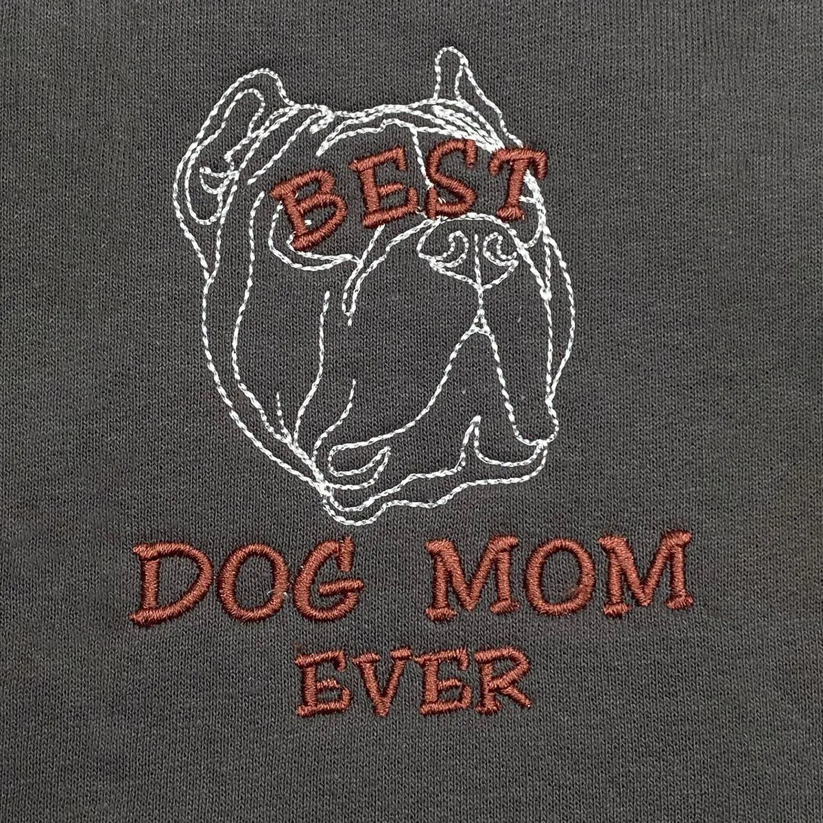 Personalized Best Pitbull Dog Mom Ever Embroidered Polo Shirt, Custom Polo Shirtwith Dog Name, Unique Gifts for Pitbull Lovers