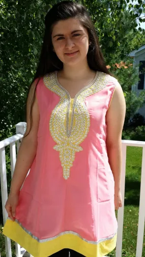 Pink Georgette Kurti