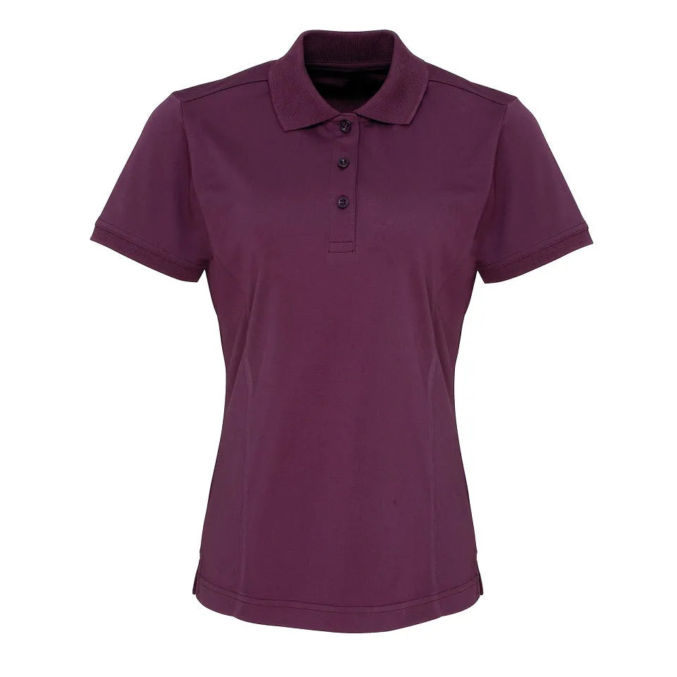 PR616 Womens's Coolchecker Pique Polo Shirt with Left Chest & Back Logo