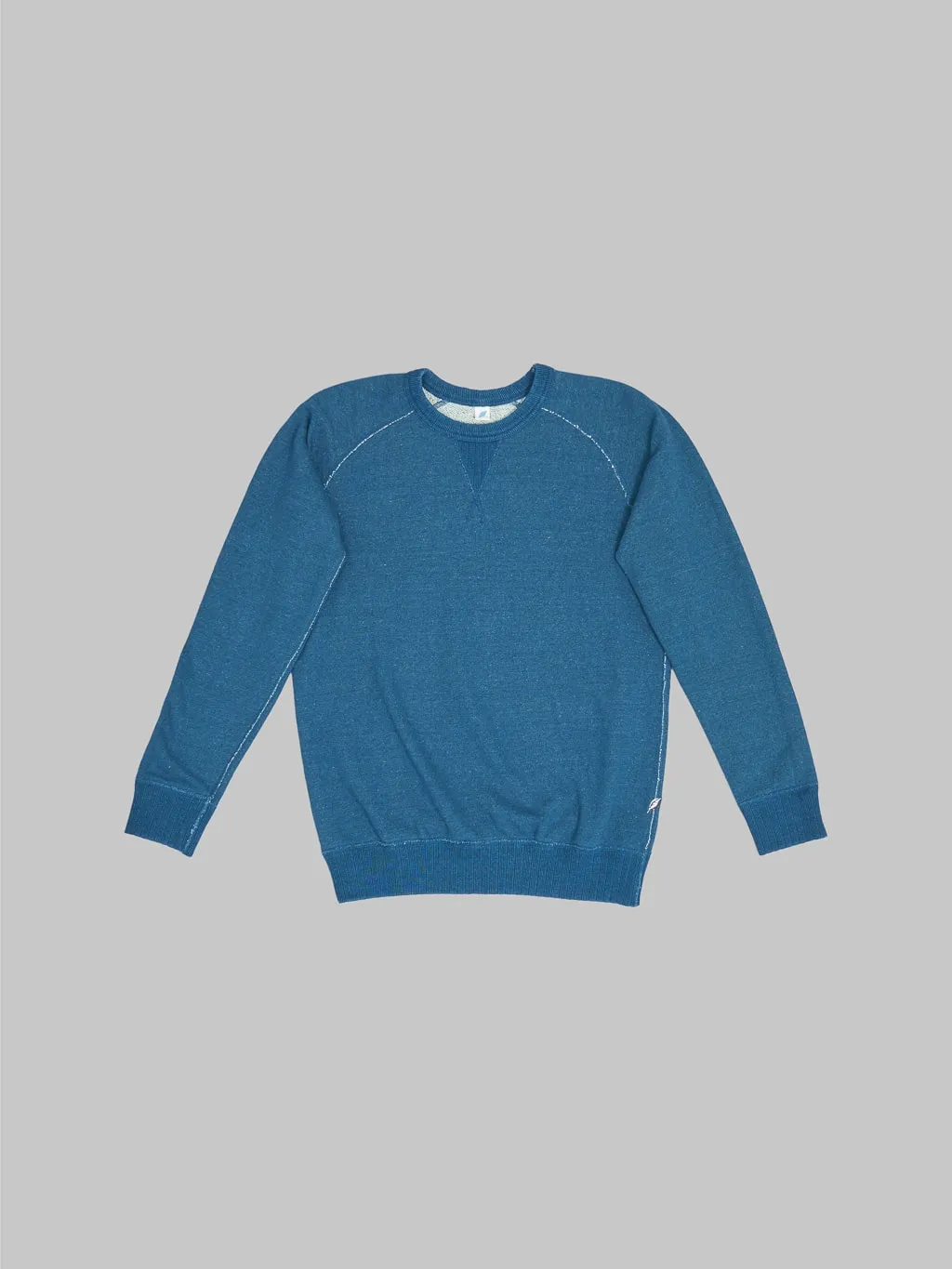 Pure Blue Japan 5400-GRE Slub Yarn Sweatshirt Greencast Indigo