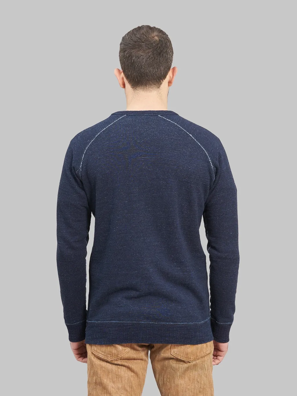 Pure Blue Japan 5400-ID Slub Yarn Sweatshirt Indigo