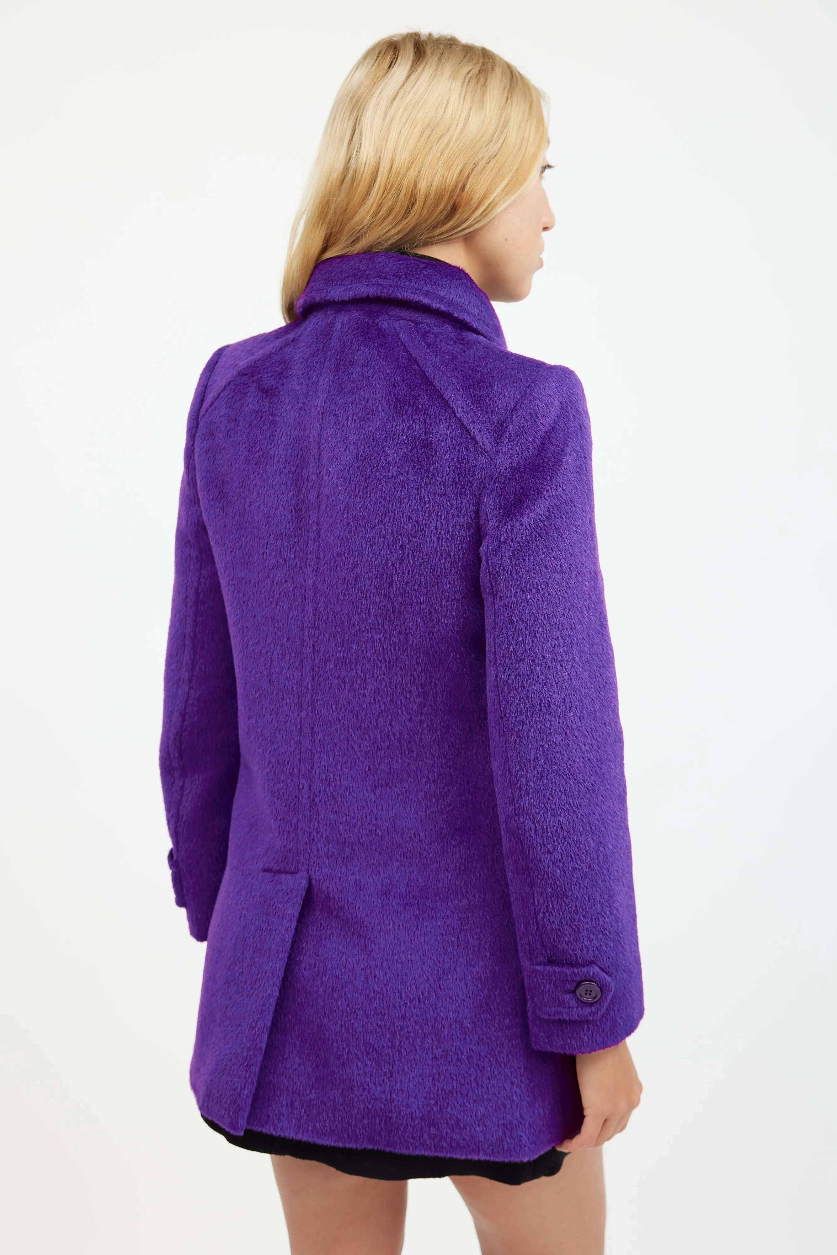 Purple Wool Coat