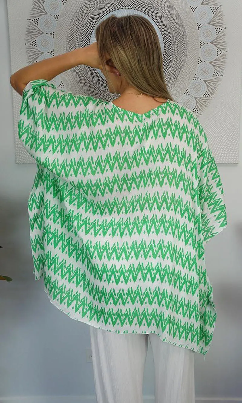 Rayon Tunic Short Zig Zag, More Colours