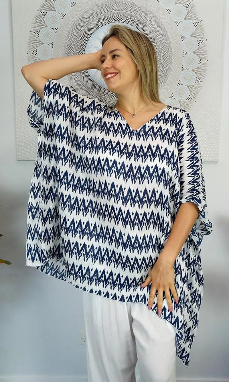 Rayon Tunic Short Zig Zag, More Colours