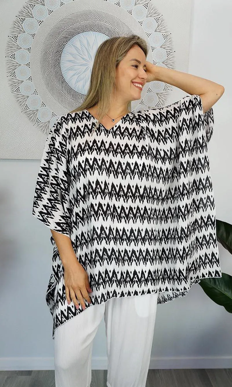 Rayon Tunic Short Zig Zag, More Colours