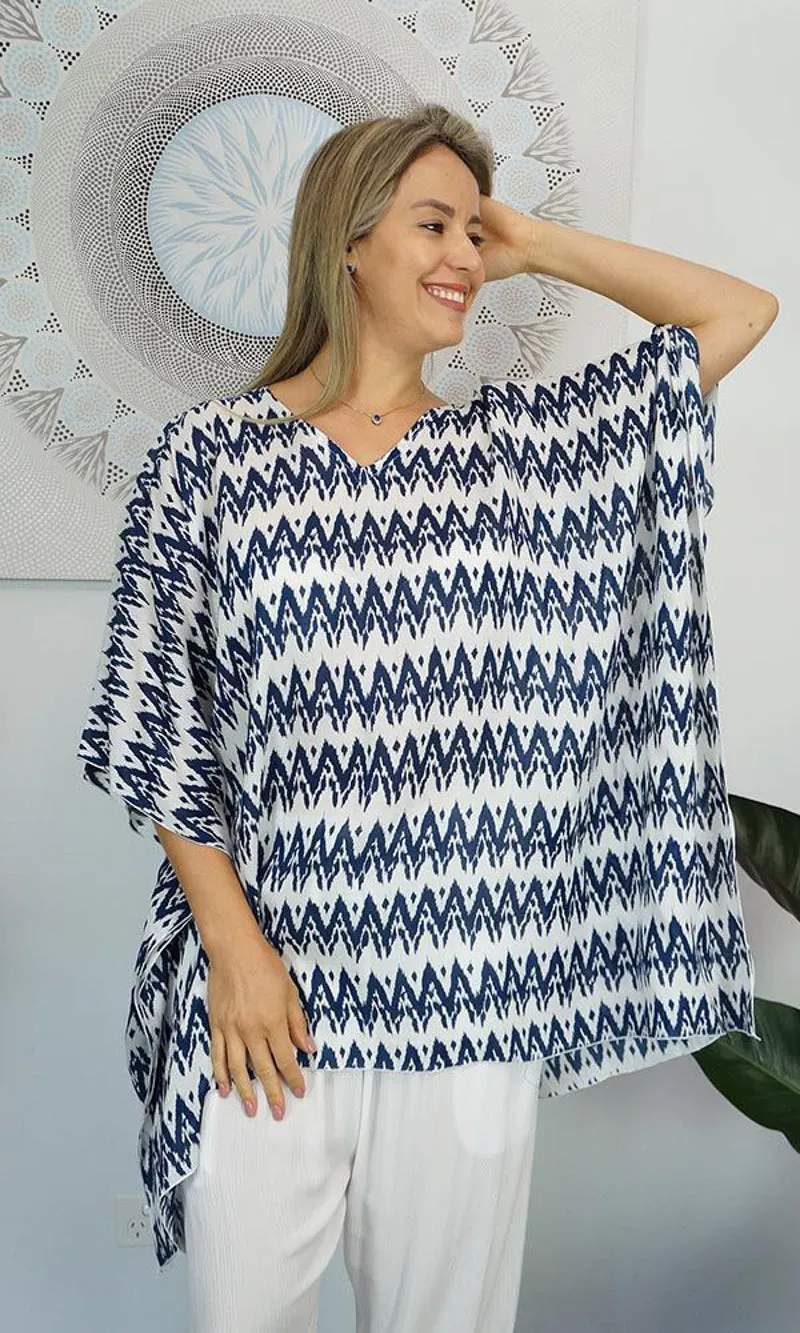 Rayon Tunic Short Zig Zag, More Colours