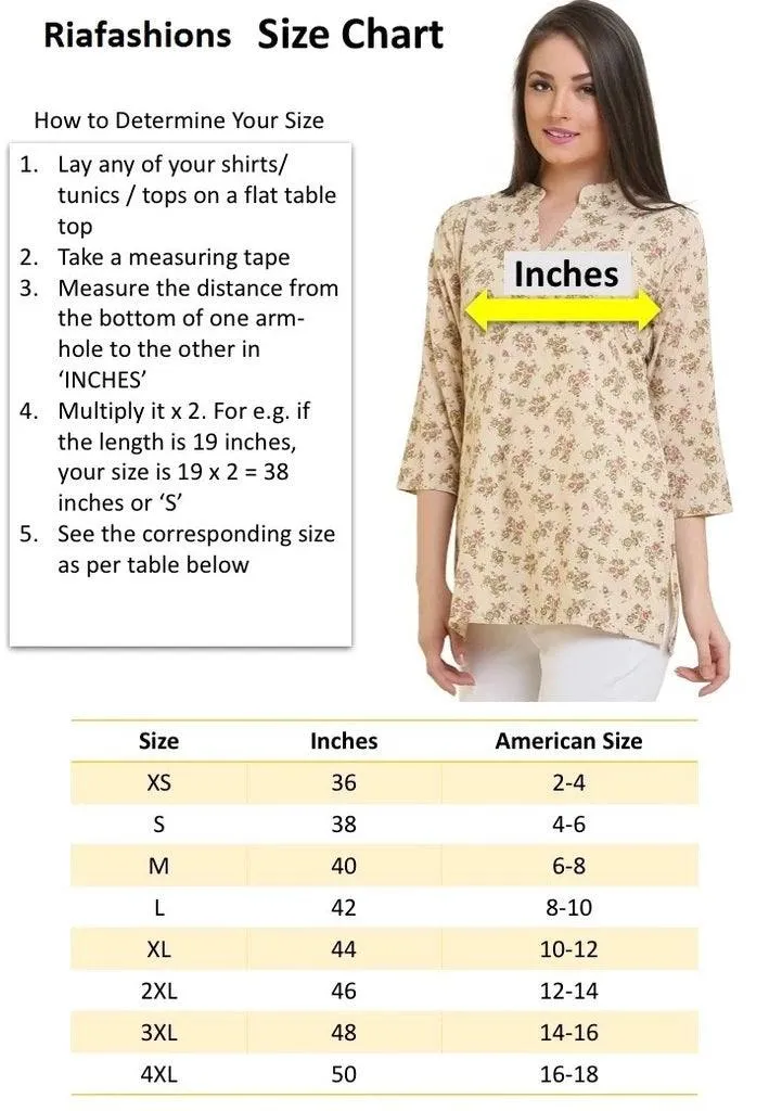 Readymade Tunic /Indian Kurti - French Crepe