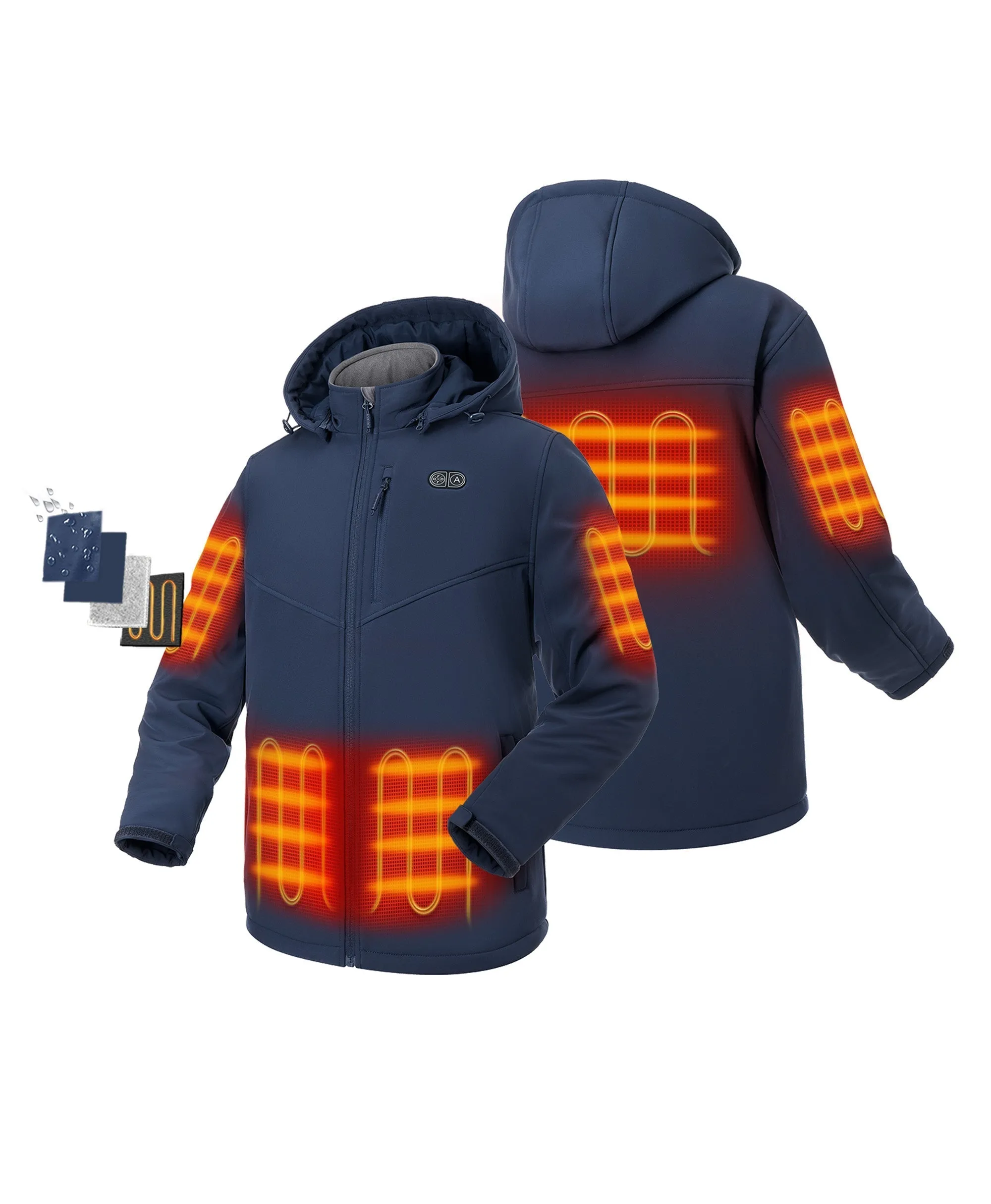 Replacement of Men's Dual Control Heated Jacket with 5 Heating Zones (Pocket Heating) (Battery not Included)