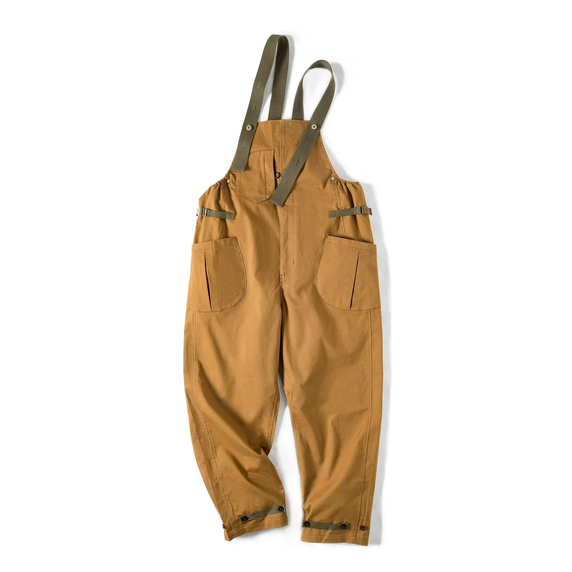 Retro Strap Pants Loose Straight Barrel Amekaji Casual Sling Long Pants