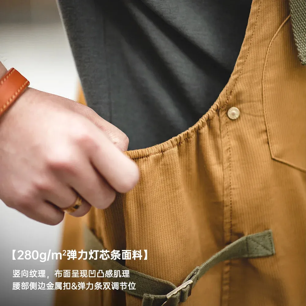 Retro Strap Pants Loose Straight Barrel Amekaji Casual Sling Long Pants