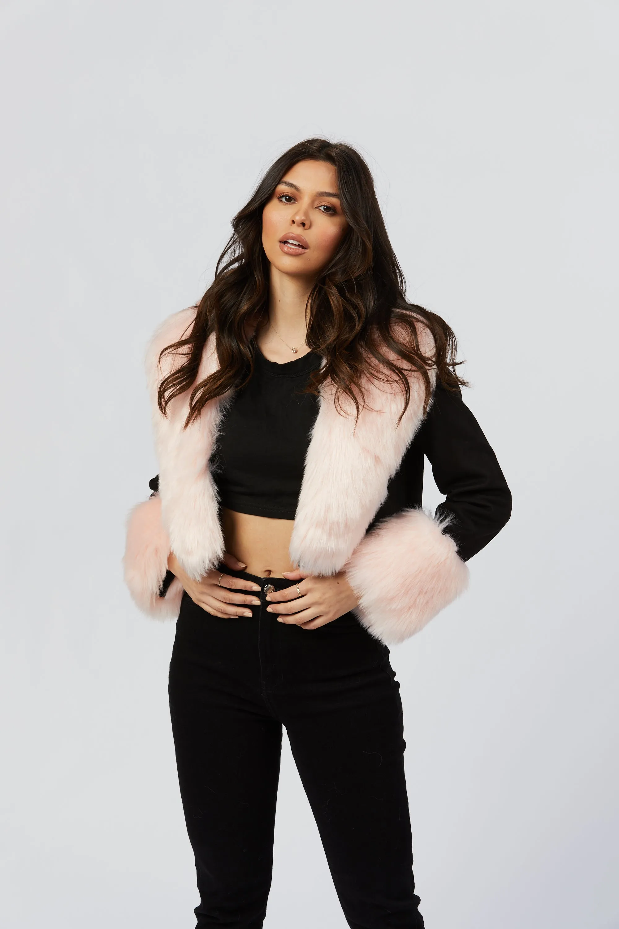 Riley Jacket - Black/Pink