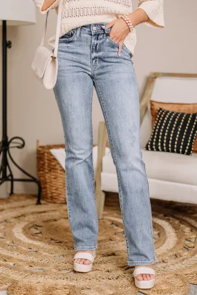 Riley Mid Rise Boot Cut Jeans