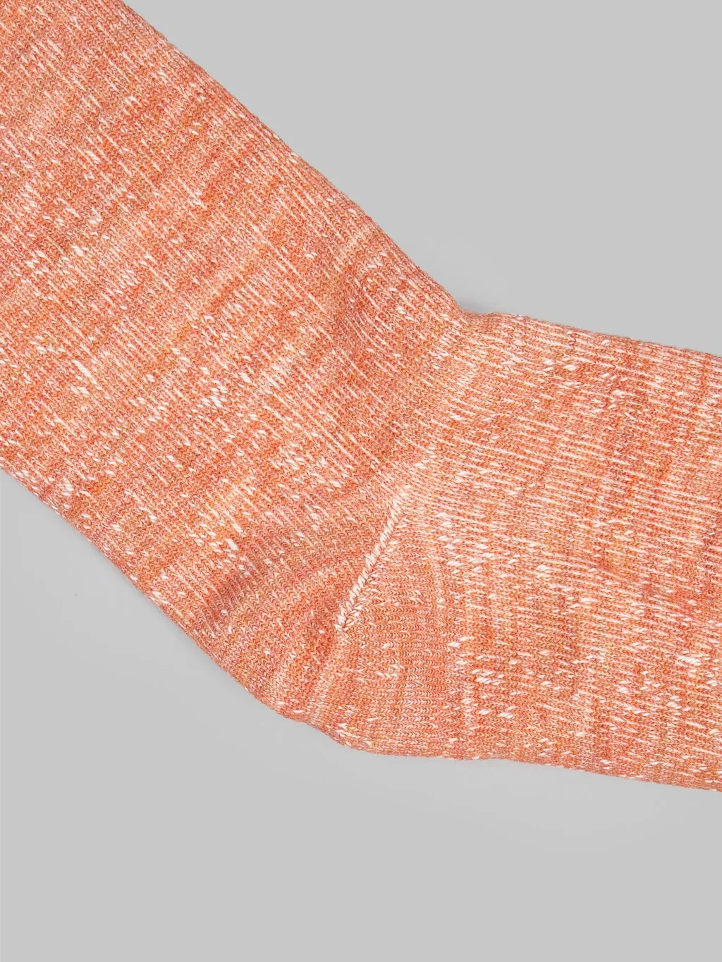 ROTOTO Double Face Crew Socks "Merino Wool & Organic Cotton" Orange