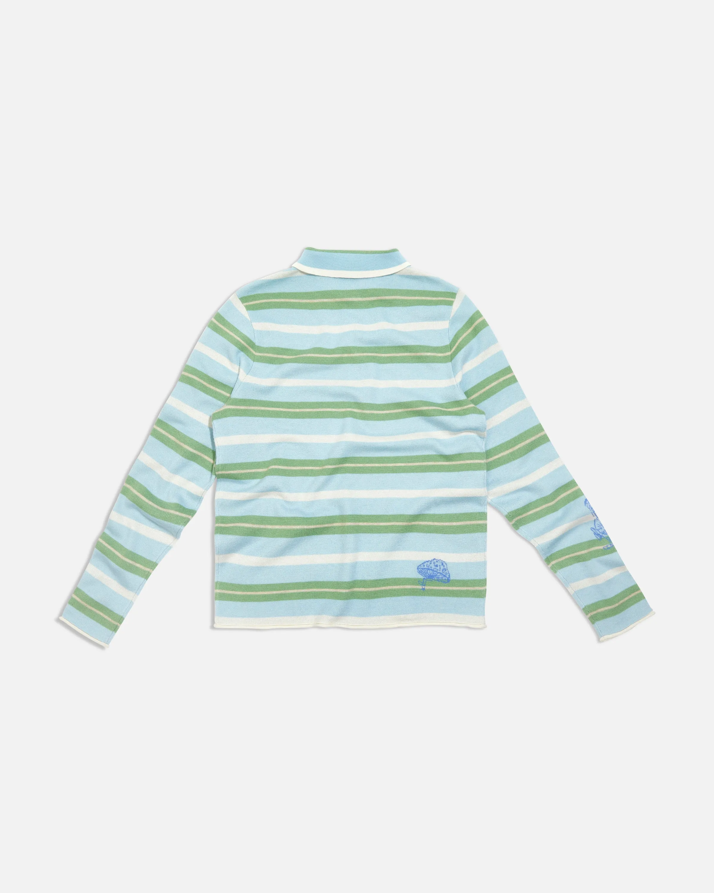 Sage Coin Striped Polo