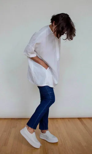 Shosh Linen Blend Big Pocket Tunic