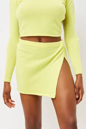 Stacey Cashmere Skirt - Citronella