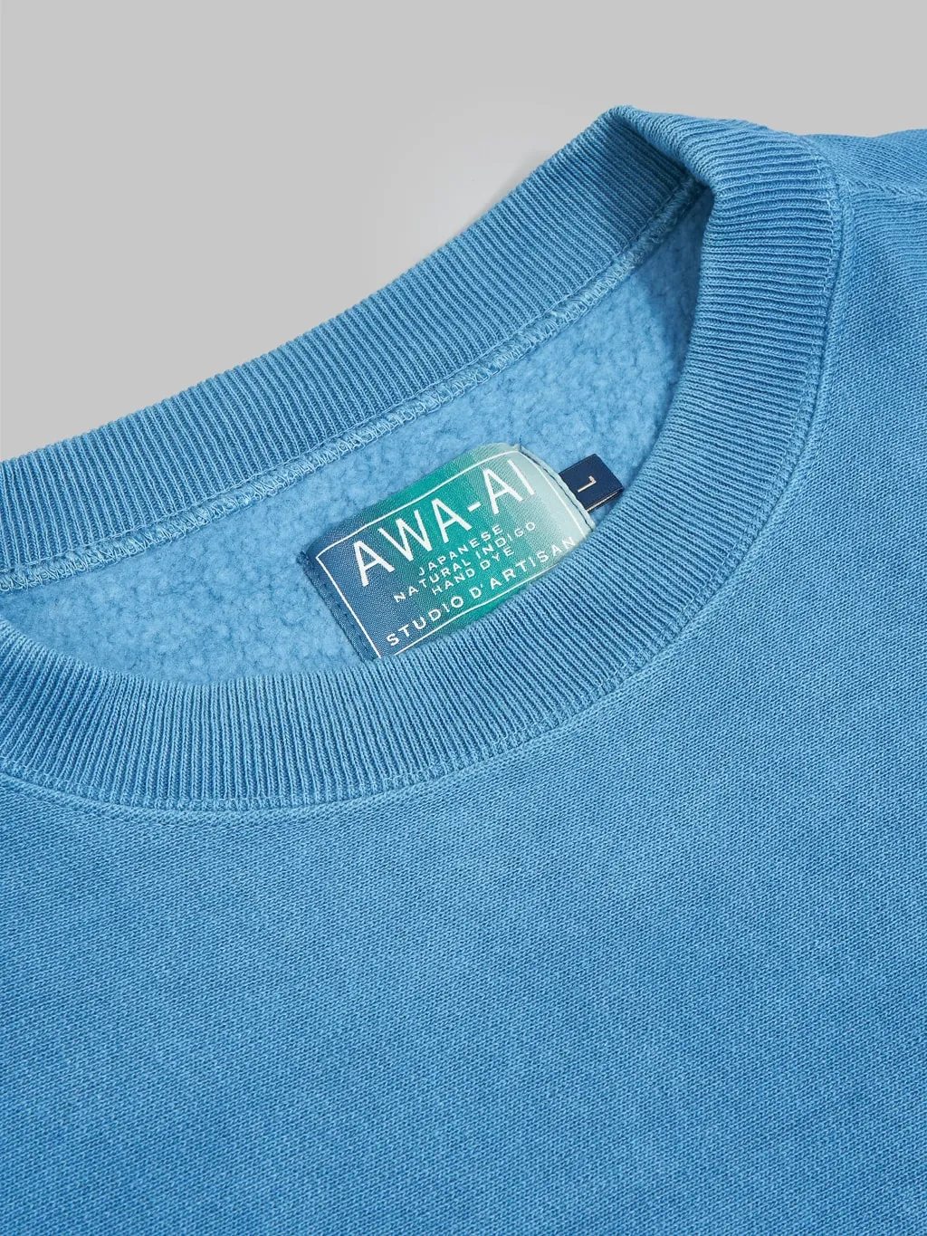 Studio D'Artisan 8122  "AWA-AI" Natural Indigo Reverse Weave Sweatshirt