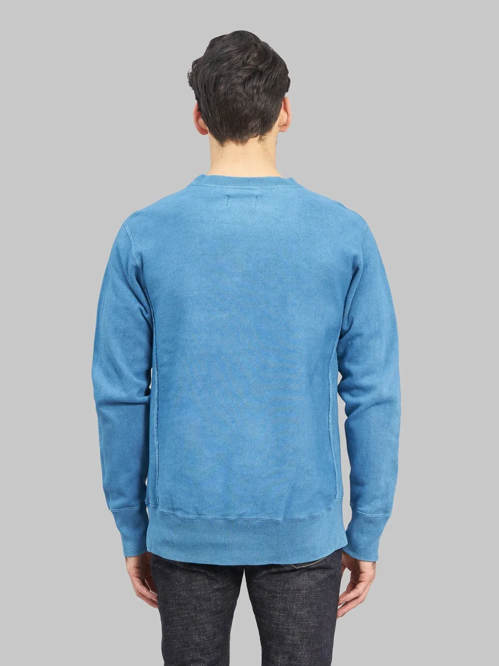 Studio D'Artisan 8122  "AWA-AI" Natural Indigo Reverse Weave Sweatshirt