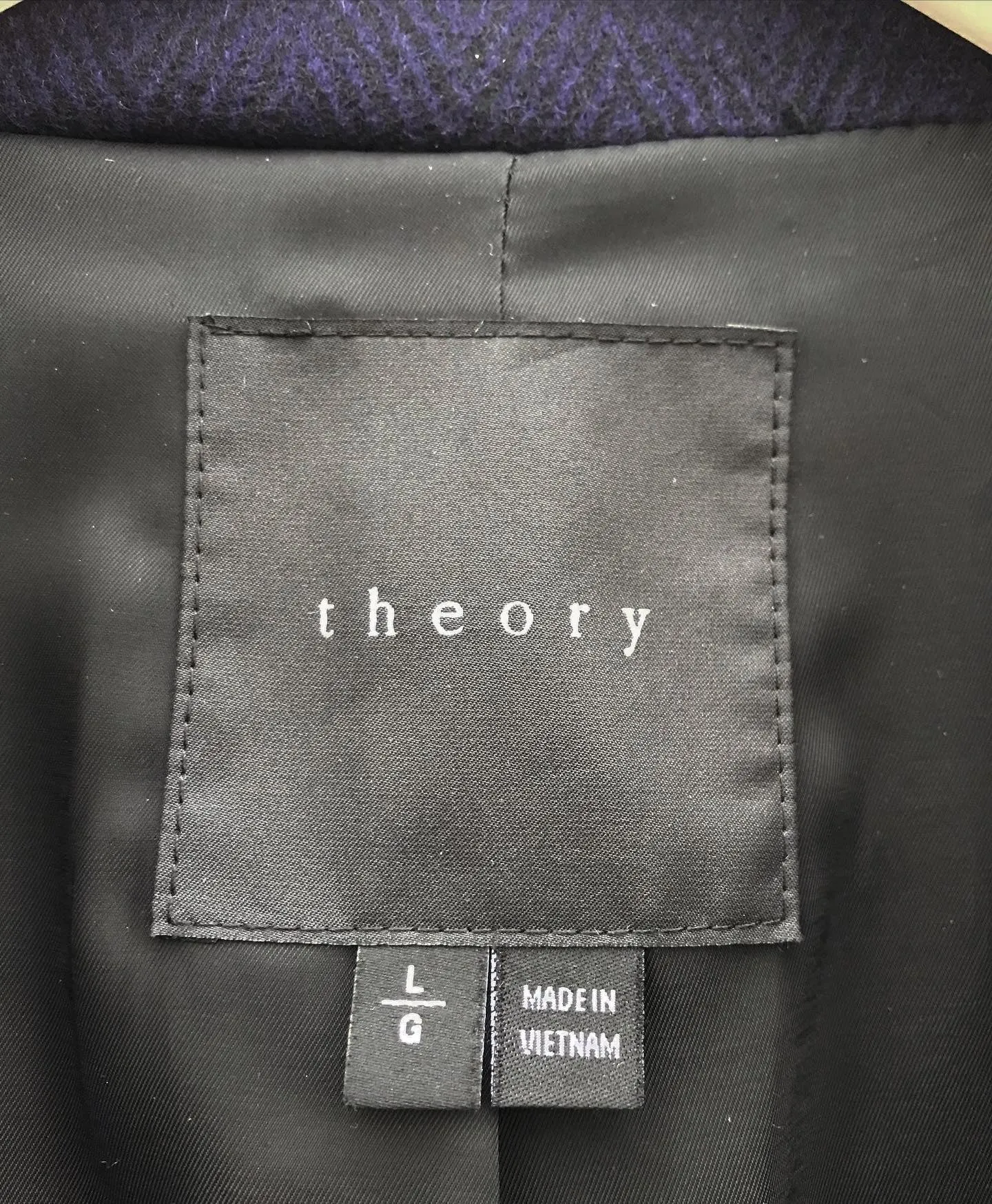 THEORY Herringbone Wool Blend Coat