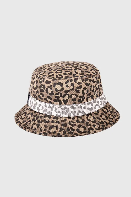 Tropics Leopard Denim Bucket Hat