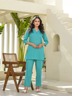 Turquoise Blue Co-Ord Set