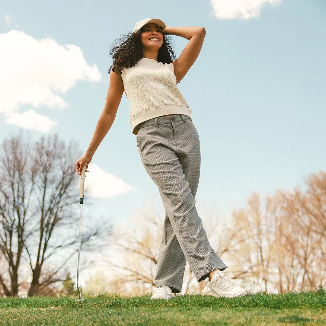 Tuxedo Pants, Black and White Houndstooth