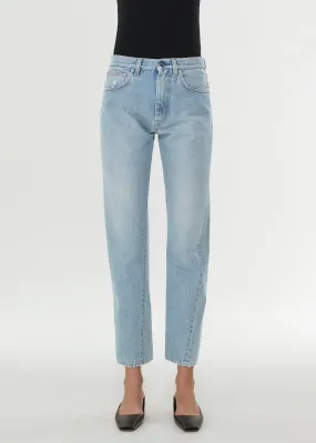 Twisted seam denim light blue