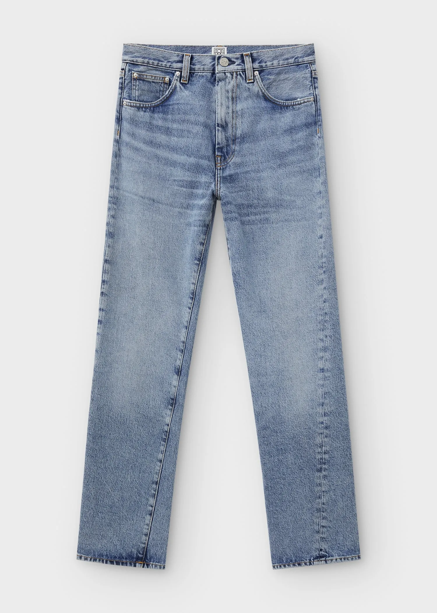 Twisted seam denim worn blue