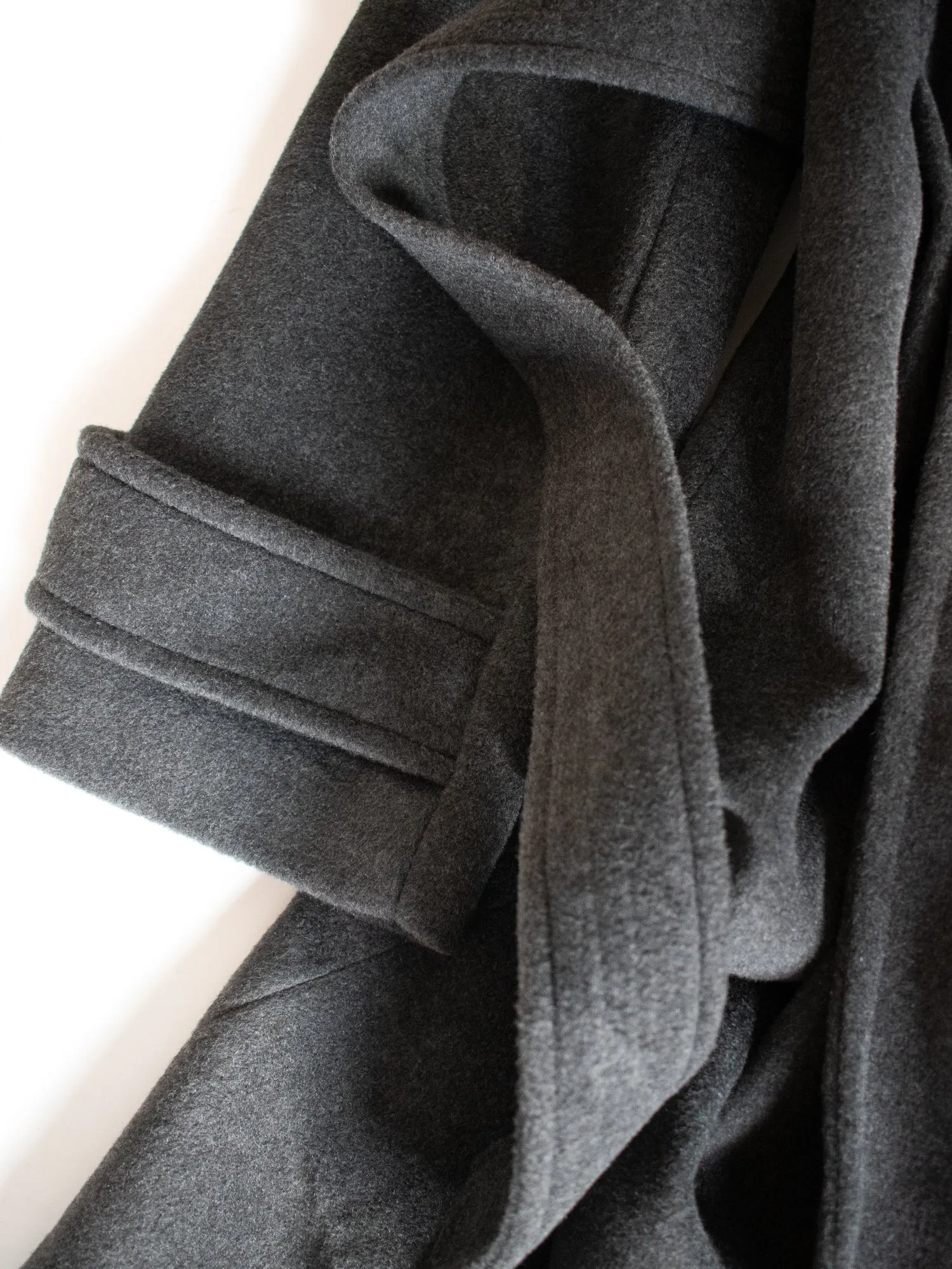 Vegan Wool Long Wrap Coat