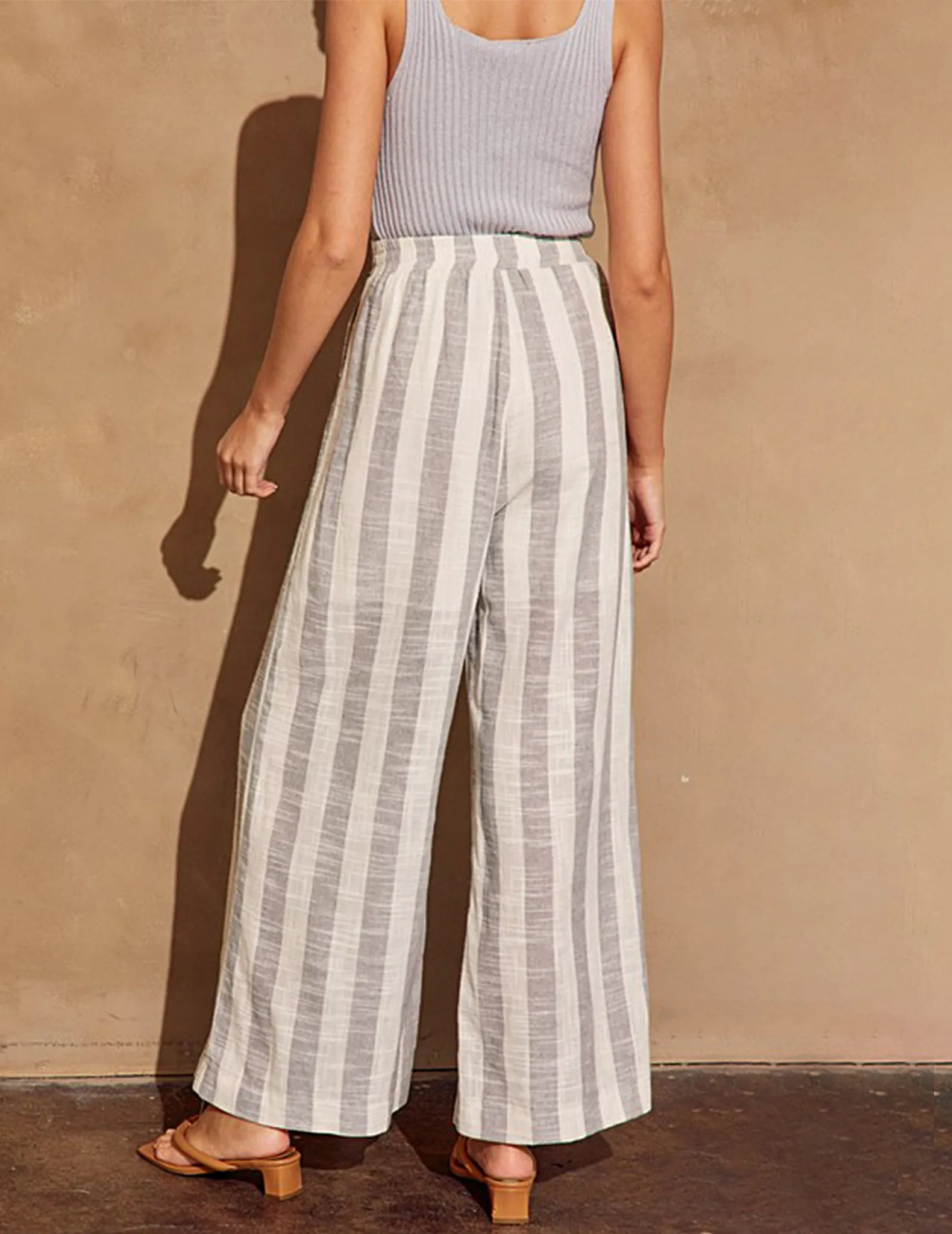 Virginia Striped Linen Trousers