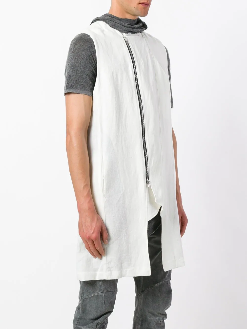 White Hemp Zip Tunic