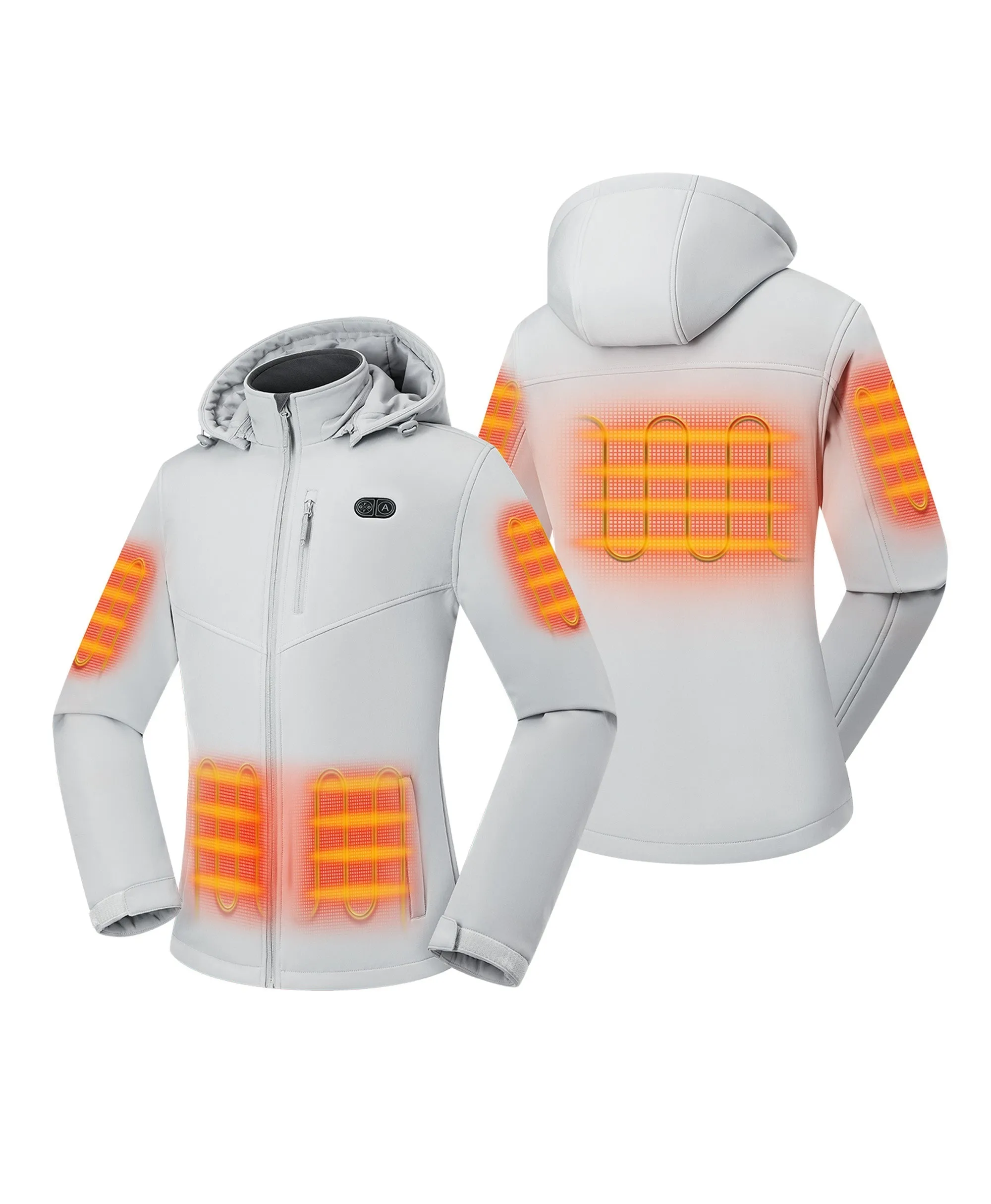 Women's Dual Control Heated Jacket with 5 Heating Zones (Pocket Heating)