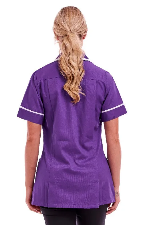 Women's Purple Poly Cotton Tunic FUL05 – Nurse Uniform | 8-26