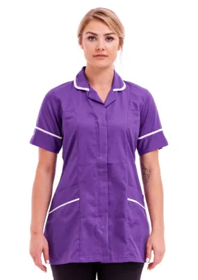 Women's Tunic Ideal for Nurses and Care Homes | Size 8 to 26 | Purple