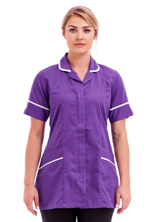 Women's Tunic Ideal for Nurses and Care Homes | Size 8 to 26 | Purple