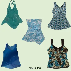 Y2K Blue Cami Tops – Stylish Simplicity with a Retro Twist(9-150)