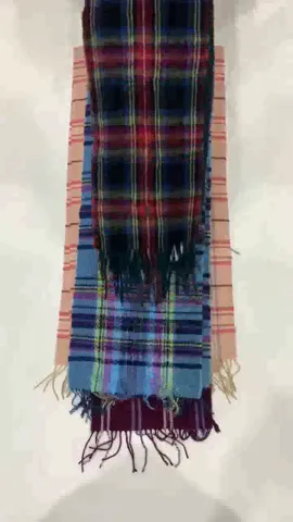 Y2K/Vintage 2024 Checkered Wool Scarves (DR-096)