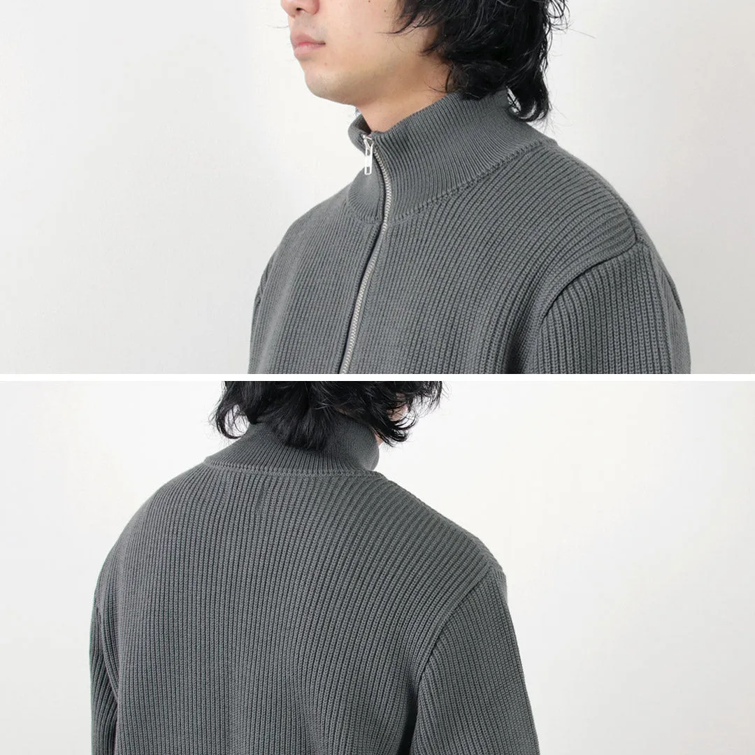 YONETOMI NEW BASIC / Extra Fine Wool Ribbed Knit Blouson