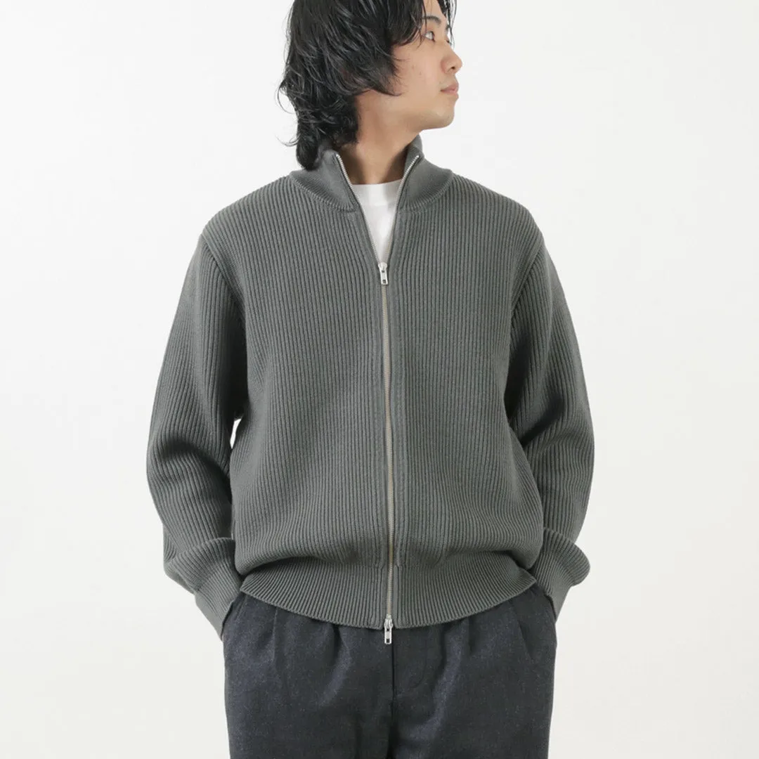 YONETOMI NEW BASIC / Extra Fine Wool Ribbed Knit Blouson