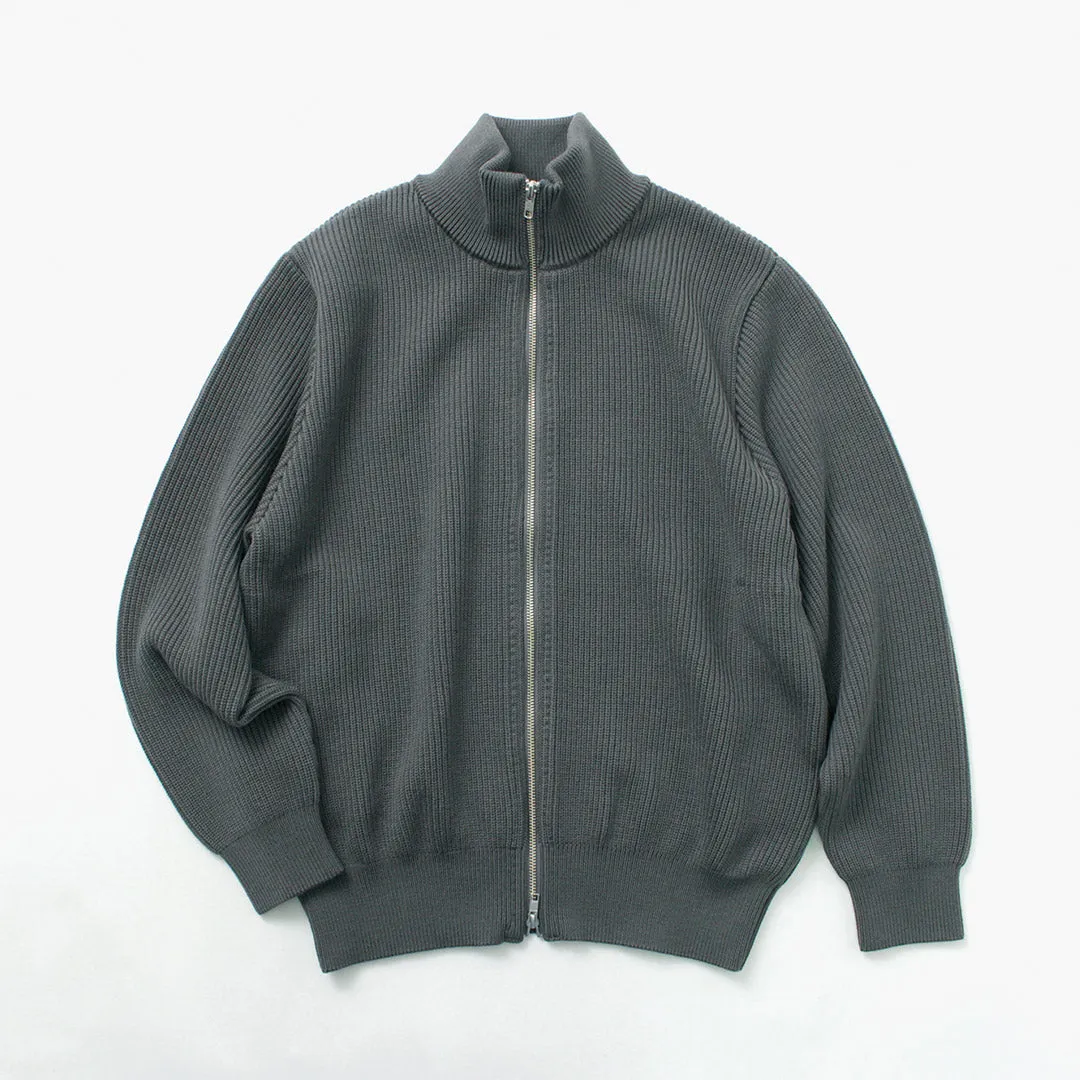 YONETOMI NEW BASIC / Extra Fine Wool Ribbed Knit Blouson