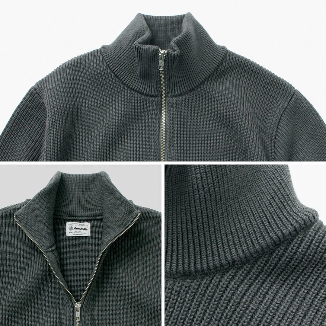 YONETOMI NEW BASIC / Extra Fine Wool Ribbed Knit Blouson