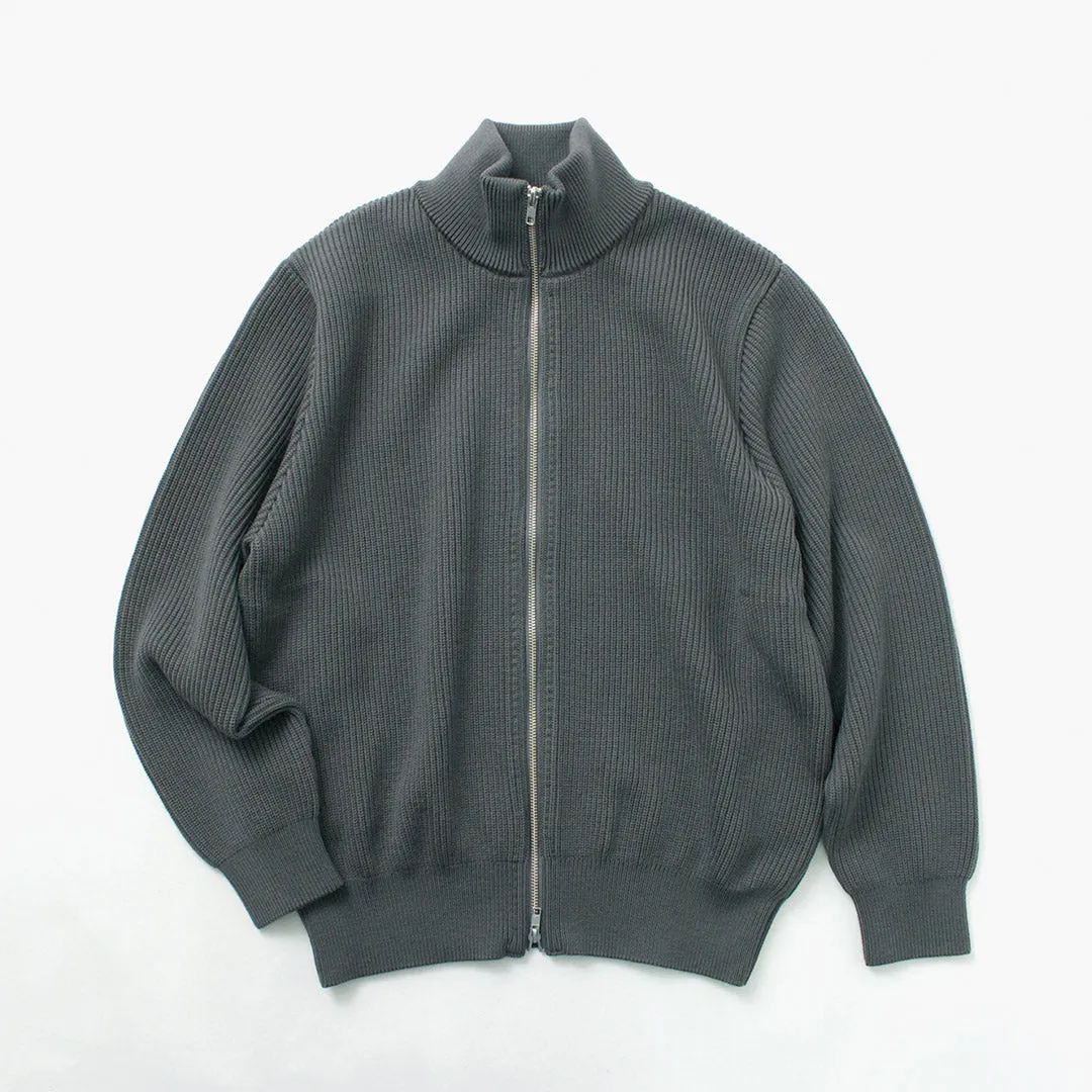 YONETOMI NEW BASIC / Extra Fine Wool Ribbed Knit Blouson