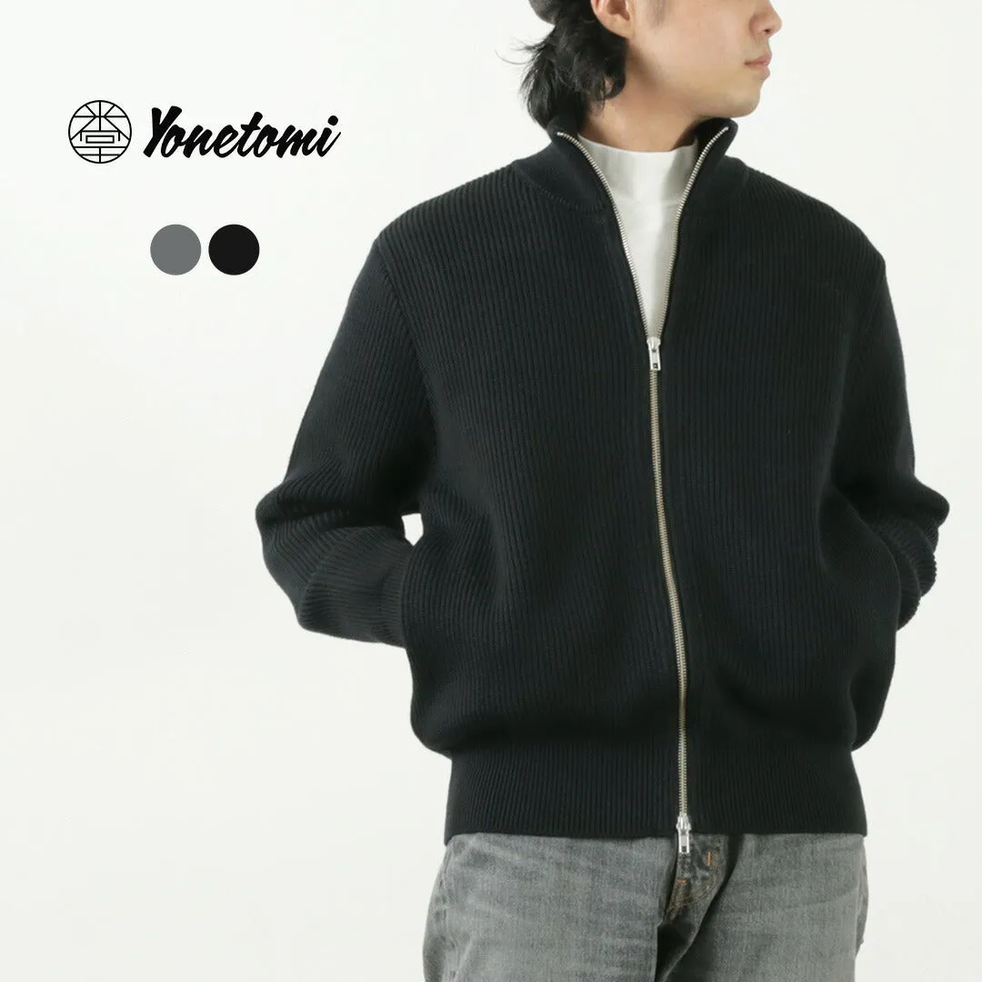 YONETOMI NEW BASIC / Extra Fine Wool Ribbed Knit Blouson