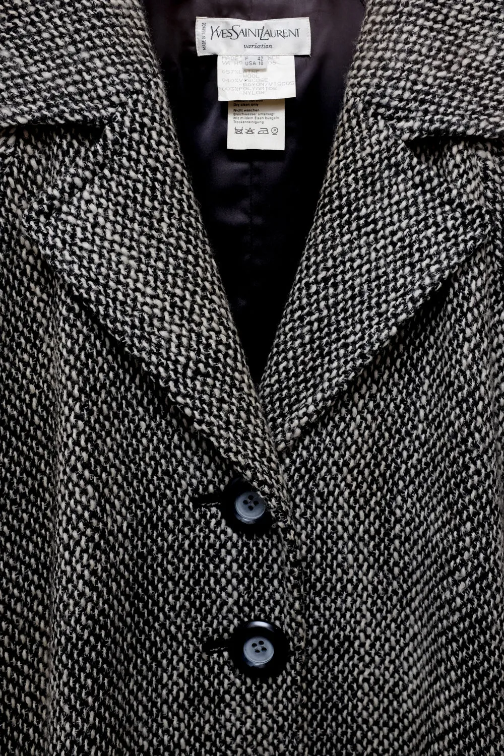 YSL VINTAGE YVES SAINT LAURENT WOOL COAT